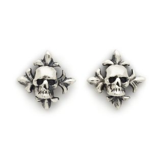 Skull Fleur De Lis Studs exclusive limited edition jewelry